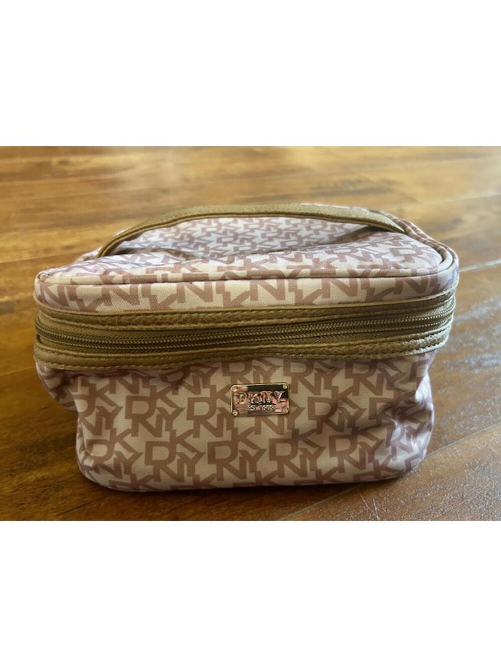 DKNY Monogram Cosmetic Bag with Handle